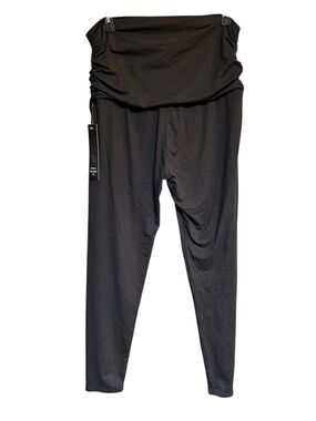 Maternity Brown NWT Fold-Over Waist Active Leggings